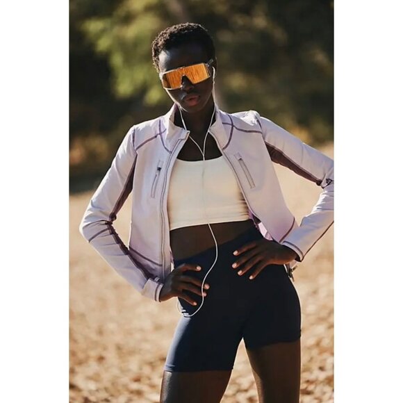 Free People FP Movement Dasher Run Jacket in Lavender Shadow NWT Small $168 - Picture 1 of 11